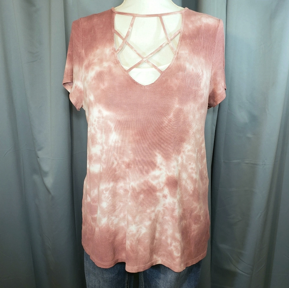 AEO Ribbed, Tie Dye Top